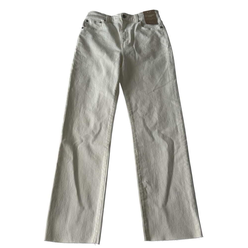 Madewell The 90’s Straight Leg High Rise Crop Jean Size 25 In Tile White